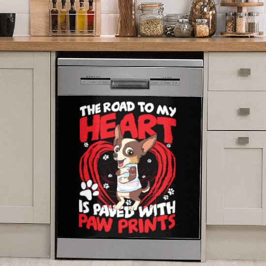 The Road To My Heart Is Paved with Paw Prints Dish Washer Covers