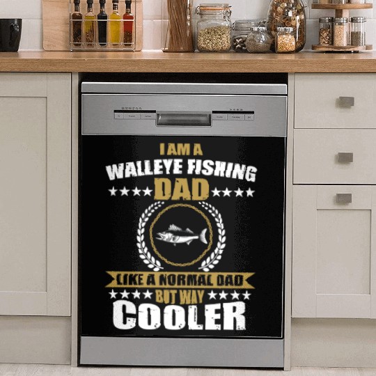 Walleye Fishing Dad For Men Dish Washer Covers