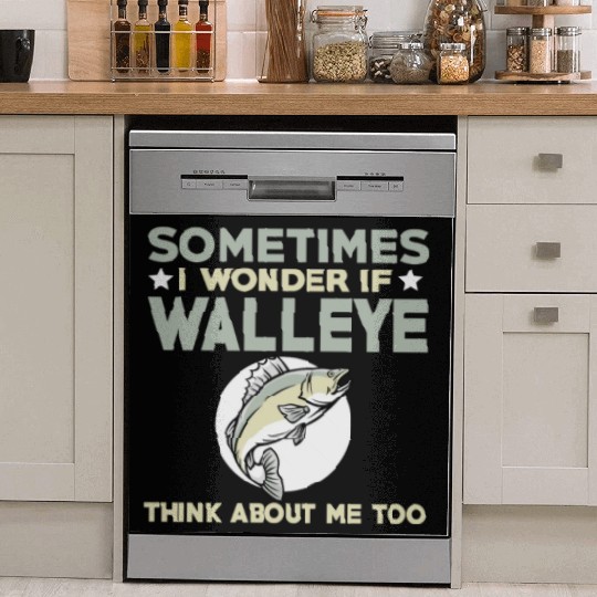Funny Walleye Fishing Lover Dish Washer Covers