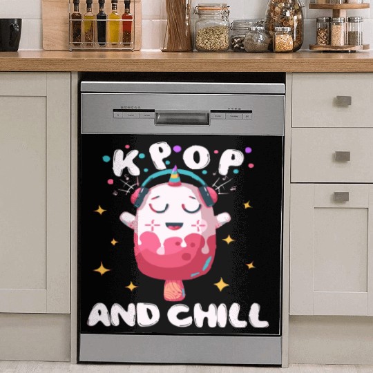 K-Pop And Chill South Korean Pop Music Fan Kpop Lo Dish Washer Covers