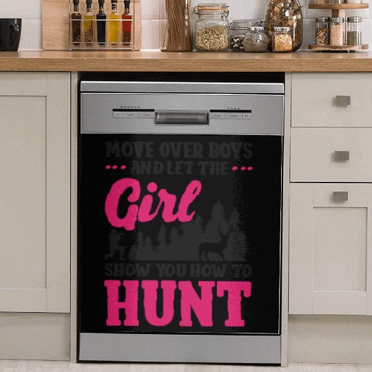 Buck Deer Hunting Hunter Girl Move Dish Washer Covers