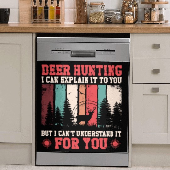 Buck Deer Hunting Hunter Vintage Dish Washer Covers