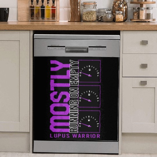 Lupus Awareness Dish Washer Covers, Mostly Running Empty,