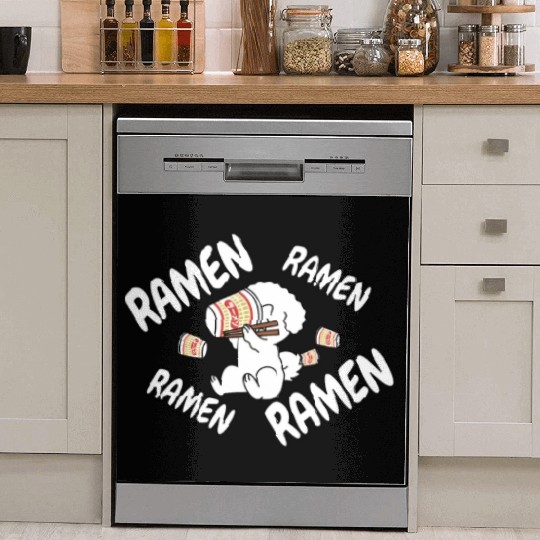 Bichon Frise Instant Ramen Noodles Dish Washer Covers