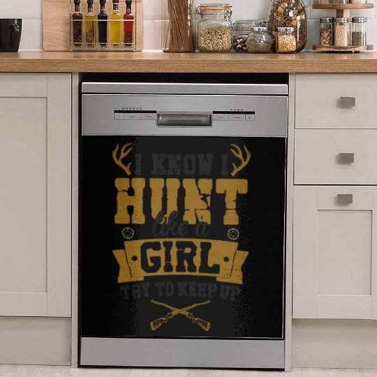 Buck Deer Hunting Hunter Girl I Dish Washer Covers