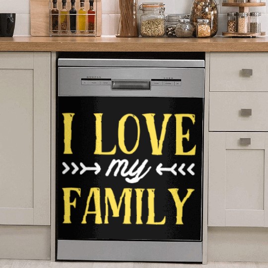 I Love My Family Reunion Families Gathering Dish Washer Covers