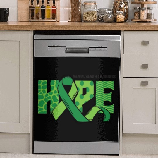 Hope Green Mental Health Support Dish Washer Covers