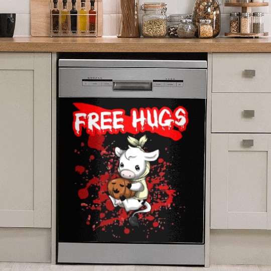 Free Hugs Halloween Sarcasm Scary Creepy Costume Dish Washer Covers