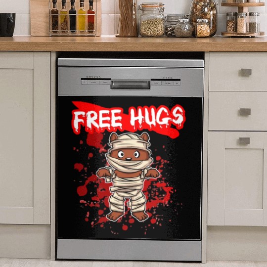 Free Hugs Halloween Sarcasm Scary Creepy Costume Dish Washer Covers