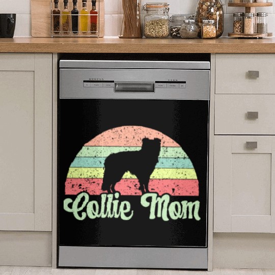 Collie Mom Dog Puppy Paw Border Collie Mothers Day Dish Washer Covers