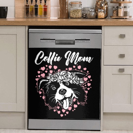 Collie Mom Dog Puppy Paw Border Collie Mothers Day Dish Washer Covers