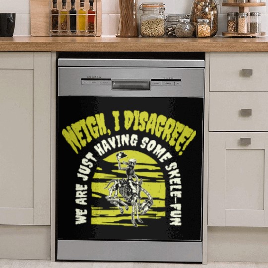 Halloween Cowboy Skeleton Fun Horse Riding Dish Washer Covers