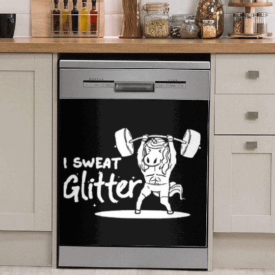 Unicorn Muscle Workout Fitness Training Sport Gym Dish Washer Covers