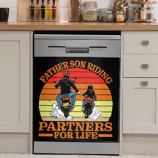 Father Son, Riding Partners For Life 4 Dish Washer Covers