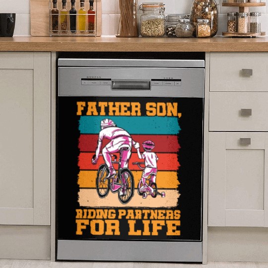 Father Son, Riding Partners For Life Dish Washer Covers