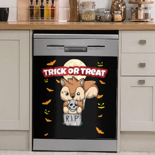 Trick Or Treat Scary Creepy Halloween Monster Dish Washer Covers