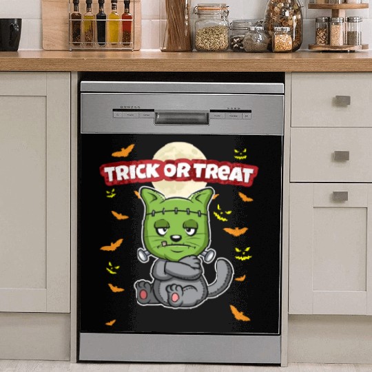 Trick Or Treat Scary Creepy Halloween Monster Dish Washer Covers
