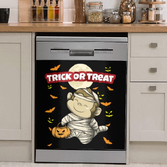 Trick Or Treat Scary Creepy Halloween Monster Dish Washer Covers