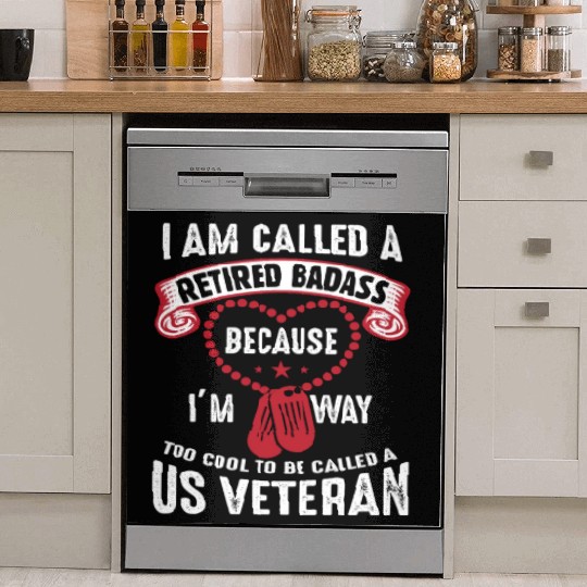 US Veteran Humor Retired Soldier Dish Washer Covers