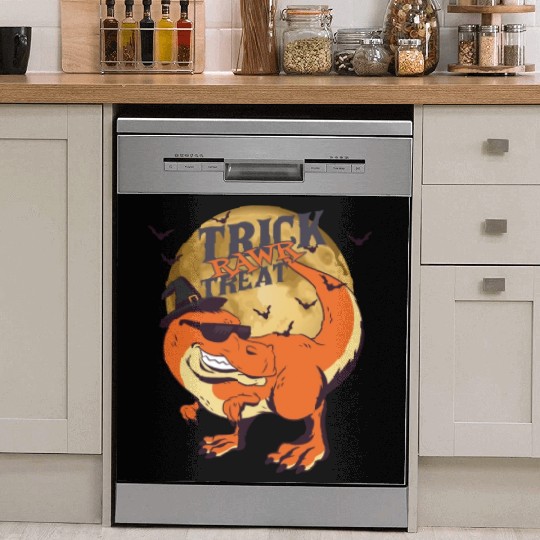 Dino trick rawr treat dinosaur gift for Halloween Dish Washer Covers