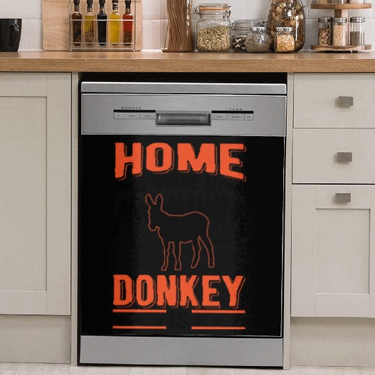 Home Is Where My Donkey Mouse Animal Dish Washer Covers