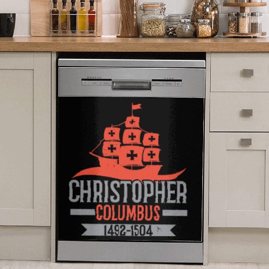 Columbus Day Navigator Ship Christopher Columbus Dish Washer Covers