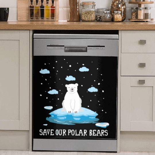 Earth Day Climate Change Save Our Polar Bears Dish Washer Covers