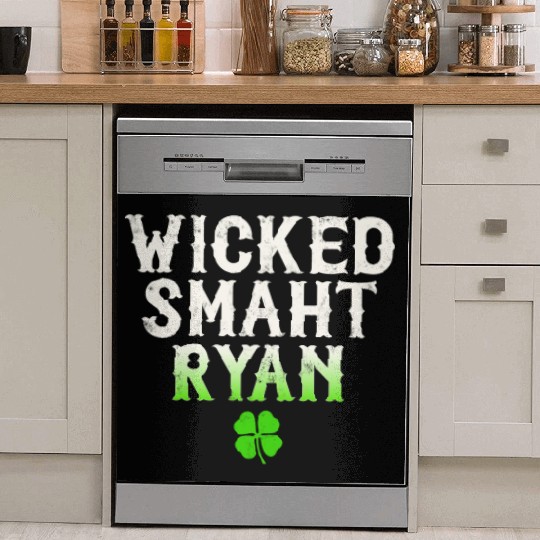 Wicked Smaht Ryan Clan Boston Irish Slang Dish Washer Covers