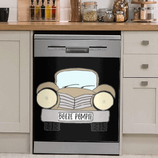 Old Car Khaki Boere Pompie Afrikaans Dish Washer Covers