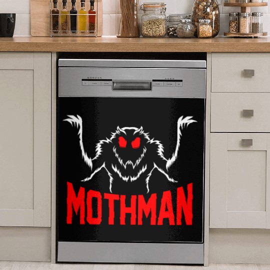 Folklore Monsters Cryptid Goth Mothman Dish Washer Covers