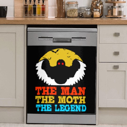 Retro Mothman Cryptid The Man The Moth The Legend Dish Washer Covers