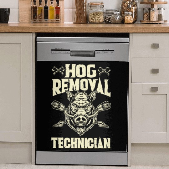 Hog Removal Technician Boar Hunting Dish Washer Covers