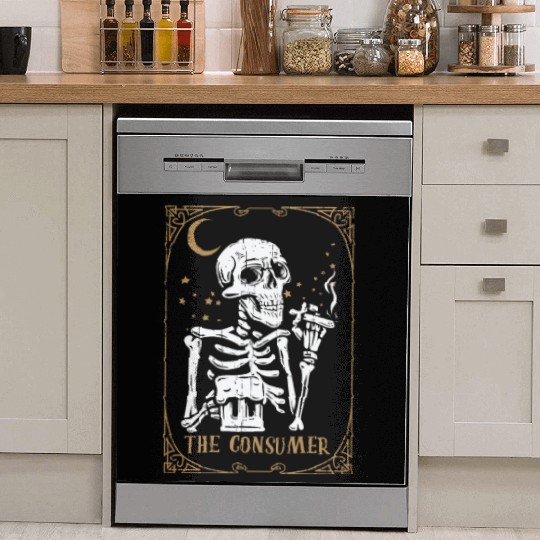 Alcohol Tarot Card Occult Club Gothic Consumer Dish Washer Covers