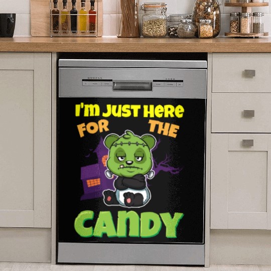 I'm Just Here For The Candy Scary Halloween Beast Dish Washer Covers