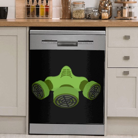 Gas mask green toxic nuklear mask Dish Washer Covers
