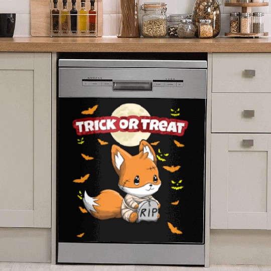 Trick Or Treat Scary Creepy Halloween Monster Dish Washer Covers