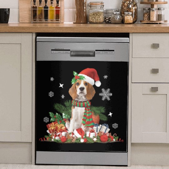 Christmas Beagle Dog Cute Dish Washer Covers