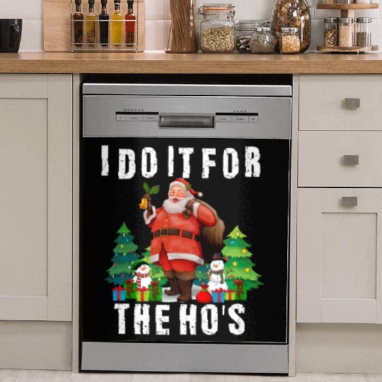 I Do It For The Ho's Funny Inappropriate Christmas Dish Washer Covers