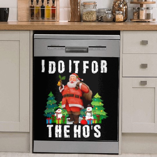 I Do It For The Ho's Funny Inappropriate Christmas Dish Washer Covers