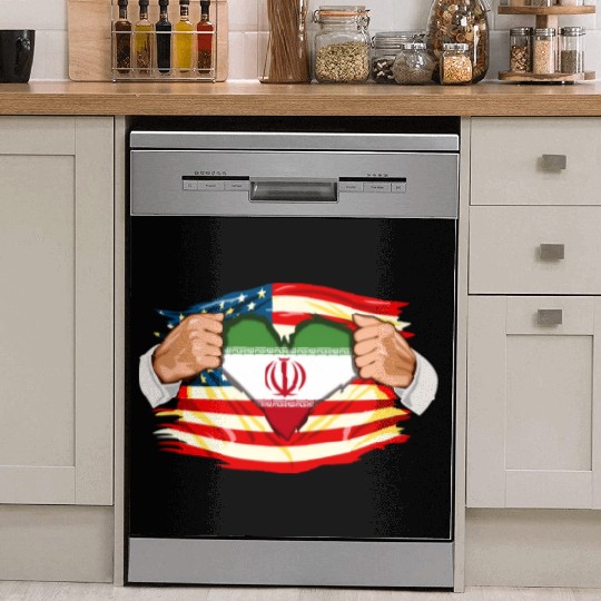 Persians Who Live in America Iran Flag Dish Washer Covers