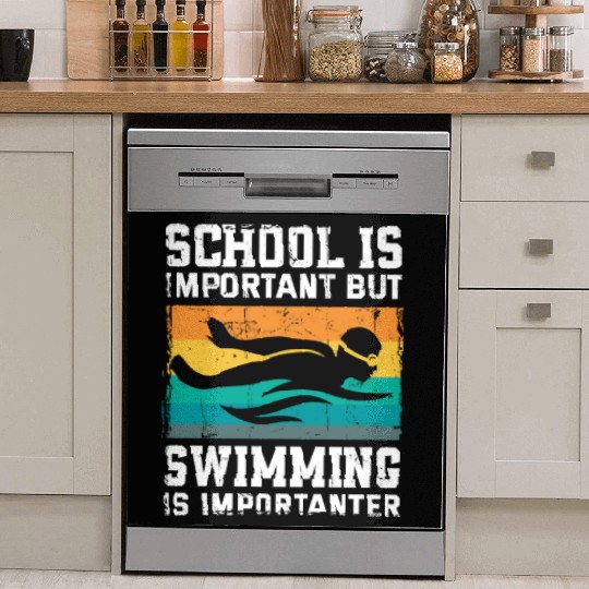 Swimming School Sport Swimmer Dish Washer Covers