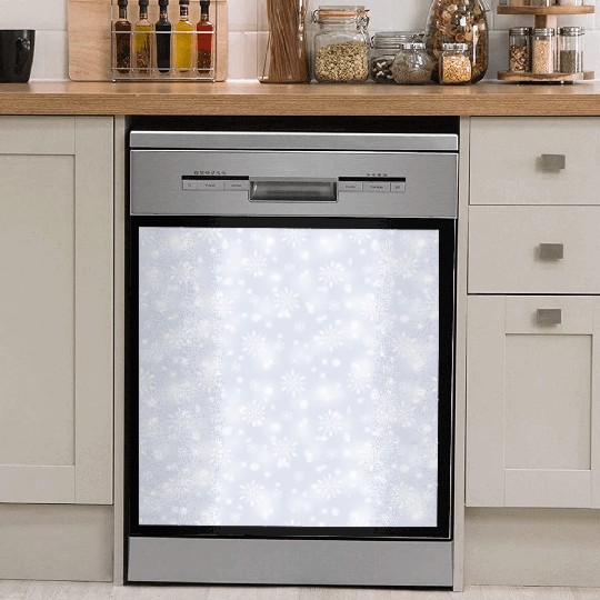 Lilac Snowflakes Pattern Dish Washer Covers