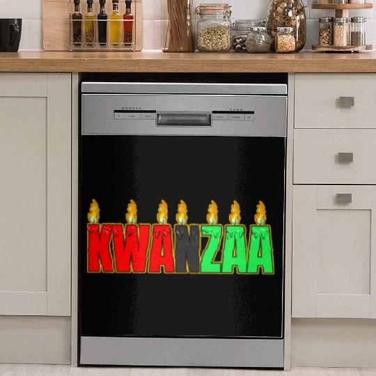 Afro American Candle Kinara Kwanzaa Dish Washer Covers