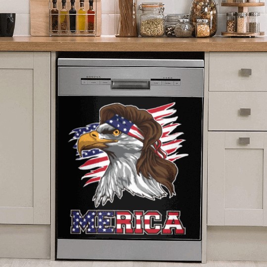 American Bald Eagle Mullet Merica Bird Of Prey Dish Washer Covers
