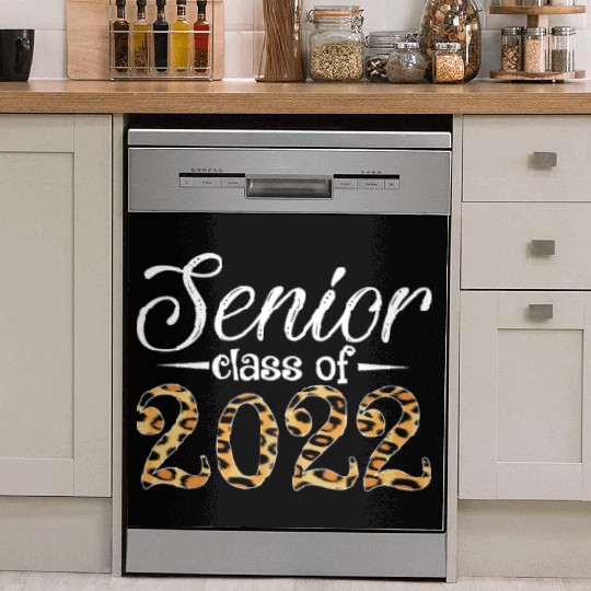 Senior Class Of 2022 Leopard Print Dish Washer Covers