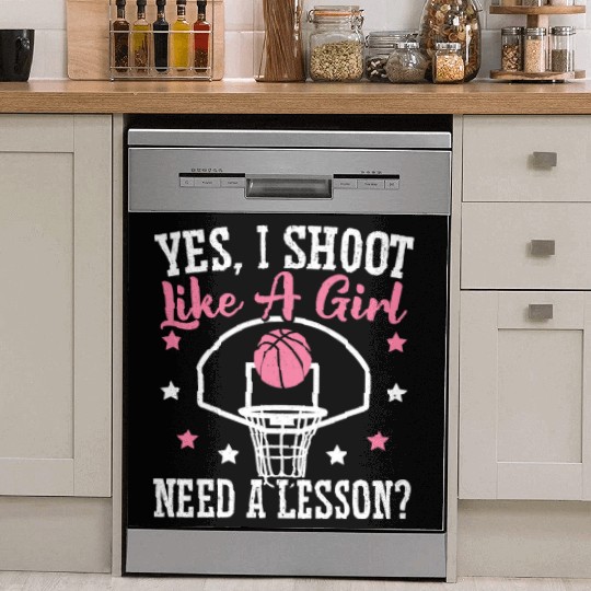 Basketball Girl Hoop Junkie Sport Lover Basketball Dish Washer Covers