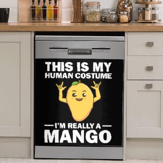 Funny This Is My Human Costume Mango Fruit Lover Dish Washer Covers