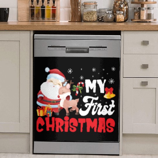 My First Christmas Newborn Baby Dish Washer Covers