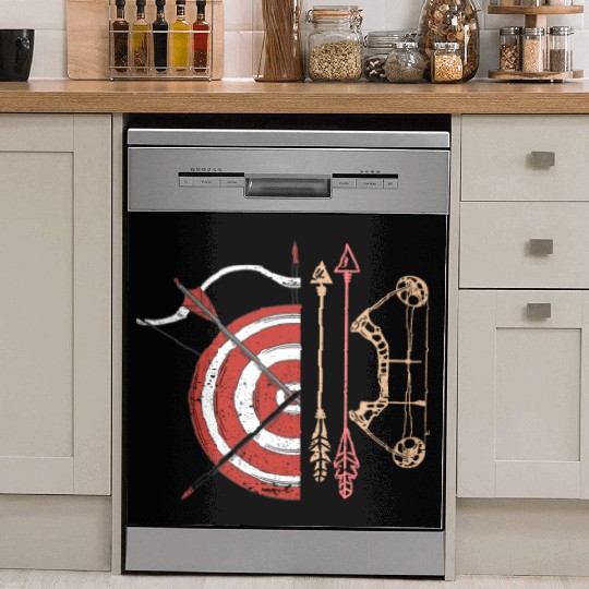 Archery Bows And Arrows Retro Hunting Sports Dish Washer Covers