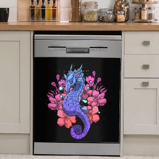 Gothic Sea Horse Dish Washer Covers
